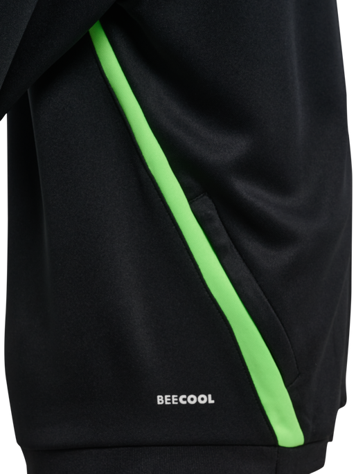 hmlLEAD 2.0 TRACK ZIP JACKET KIDS, BLACK/GREEN GECKO hmlLEAD 2.0 TRACK ZIP JACKET KIDS, BLACK/GREEN GECKO, packshot