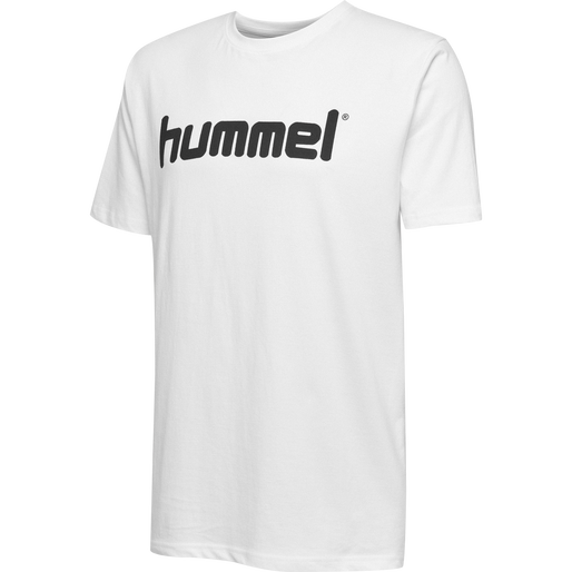 HUMMEL GO COTTON LOGO T-SHIRT S/S, WHITE, packshot