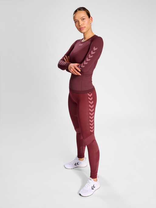 hummel HUMMEL FIRST SEAMLESS JERSEY L/S W - BURGUNDY | hummelsport.de 