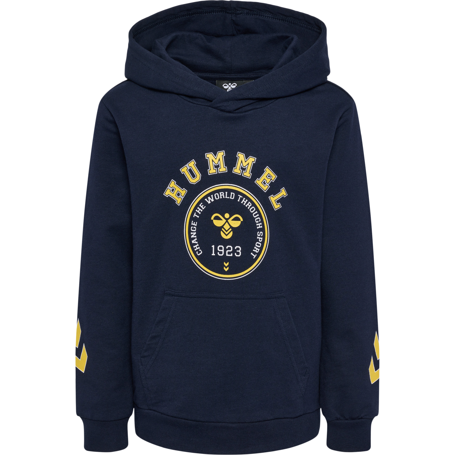 hmlGEOGRAPHY HOODIE, BLACK IRIS, packshot