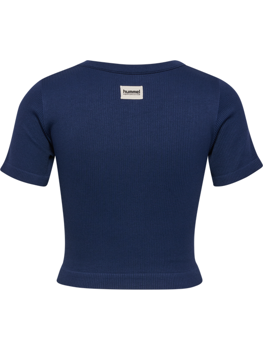 hmlPULSE SEAMLESS RIB W T-SHIRT S/S, DRESS BLUES, packshot