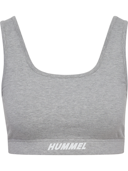 hmlELEMENTAL COTTON SPORTS TOP, GREY MELANGE hmlELEMENTAL COTTON SPORTS TOP, GREY MELANGE, packshot