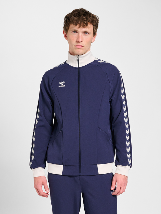 hmlROOT TRACK ZIP JACKET, MARINE, model