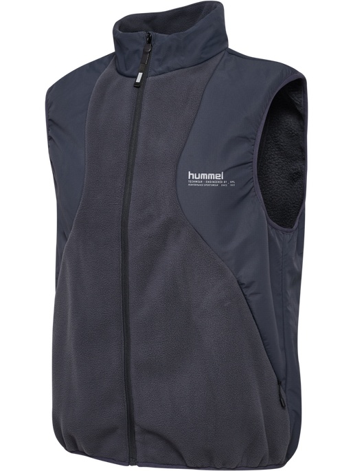 hmlHYBRID FLEECE VEST, EBONY hmlHYBRID FLEECE VEST, EBONY, packshot