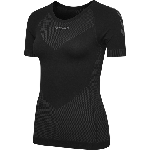 HUMMEL FIRST SEAMLESS JERSEY S/S W, BLACK HUMMEL FIRST SEAMLESS JERSEY S/S W, BLACK, packshot