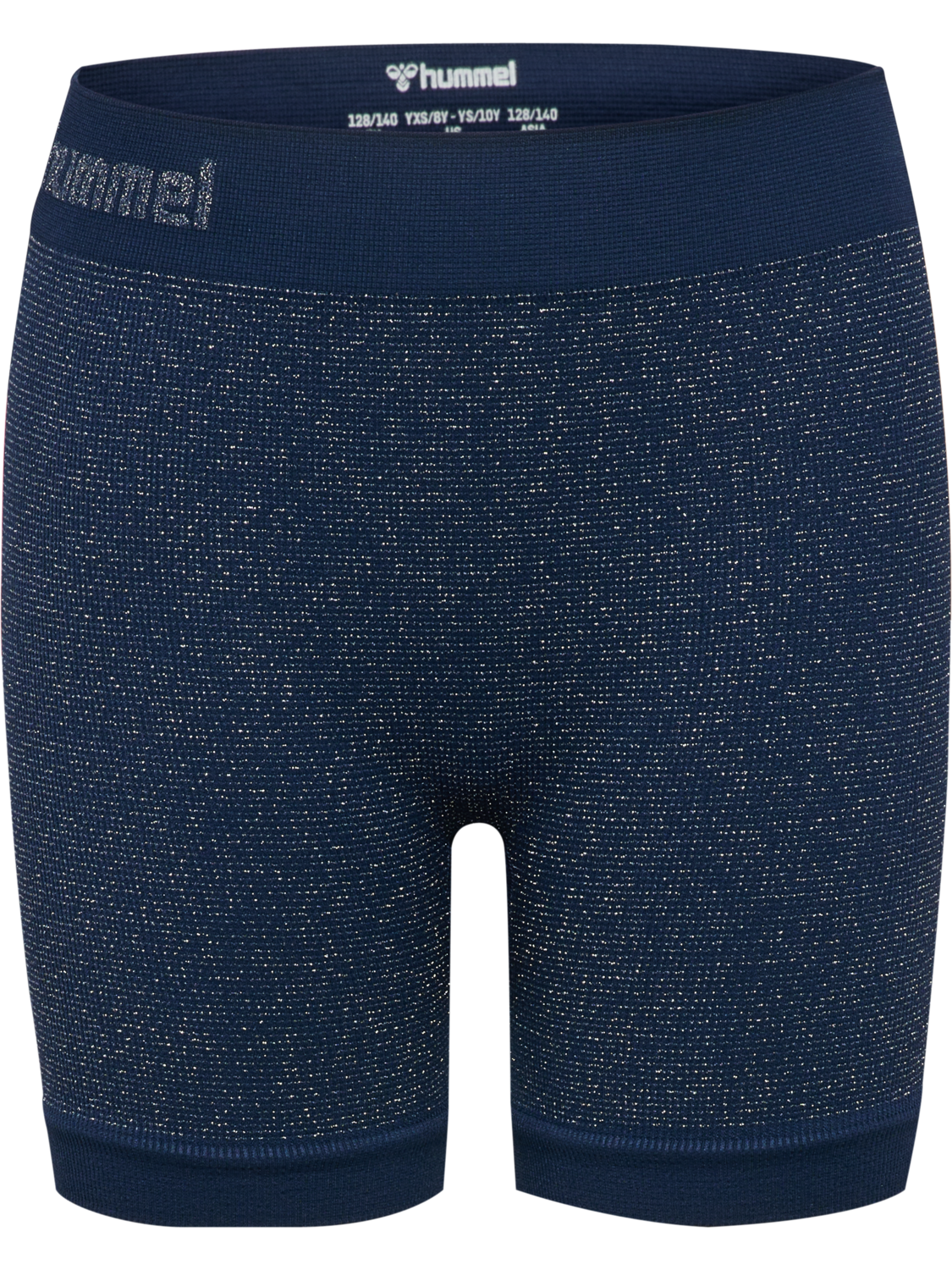 hmlJR SEAMLESS GLITTER SHORT TIGHTS, DRESS BLUES, packshot