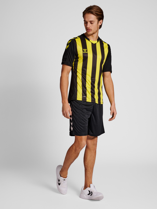 hmlCORE XK STRIPED JERSEY S/S, BLACK, model