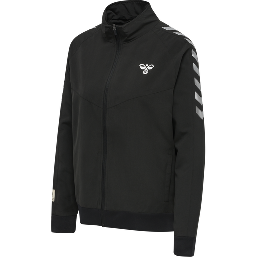 hmlGG12 TRACK JACKET WOMAN, BLACK hmlGG12 TRACK JACKET WOMAN, BLACK, packshot