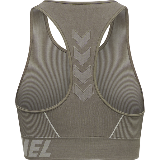 hmlTE CHRISTEL SEAMLESS SPORTS TOP, CHATEAU GRAY/DRIFTWOOD MELANGE, packshot