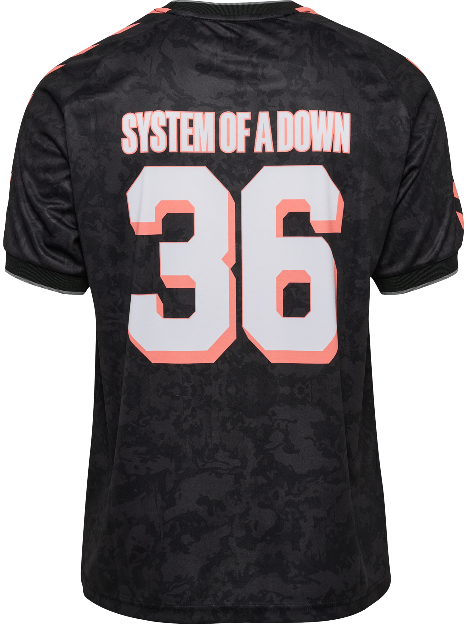 hmlSOAD TOUR 26 CAMO JERSEY S/S, BLACK/ORANGE, packshot
