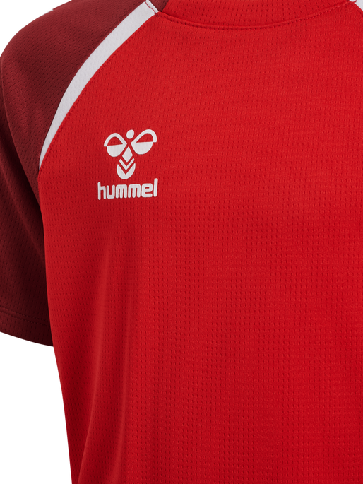 hmlLEAD 2.0 JERSEY S/S KIDS, TRUE RED/MAROON, packshot