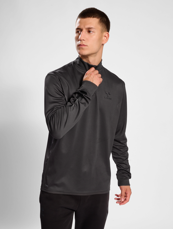 hmlACTIVE PL HALF ZIP, OBSIDIAN, model