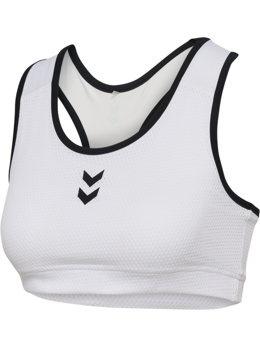 hmlPULSE MESH W TOP, WHITE/BLACK, packshot