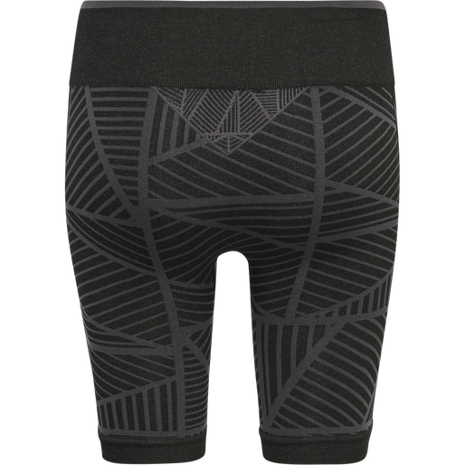 hmlMT ENERGY SEAMLESS MW SHORTS, BLACK/ASPHALT MELANGE, packshot