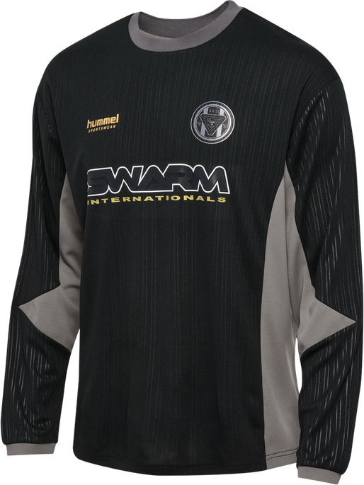 hmlLOOSE FB JERSEY L/S TOPSCORER, BLACK hmlLOOSE FB JERSEY L/S TOPSCORER, BLACK, packshot