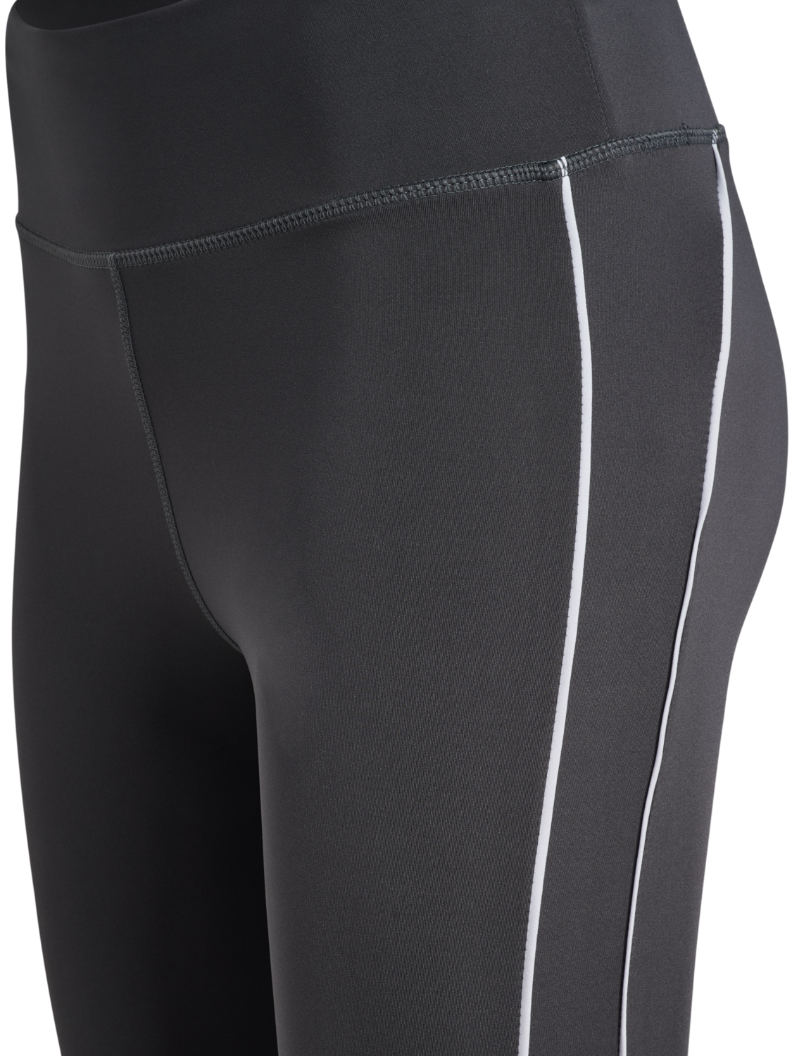 hmlPULSE PIPING MW TIGHTS, EBONY, packshot