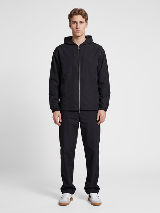 hmlI-D BARREL LEG TROUSERS, BLACK, model