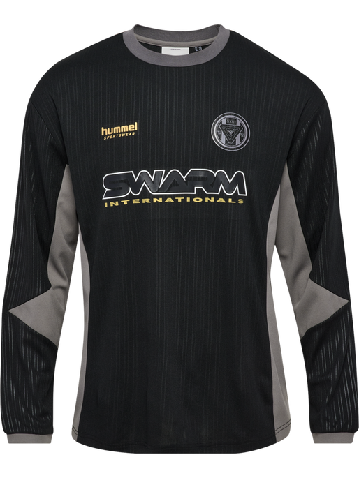 hmlLOOSE FB JERSEY L/S TOPSCORER, BLACK hmlLOOSE FB JERSEY L/S TOPSCORER, BLACK, packshot