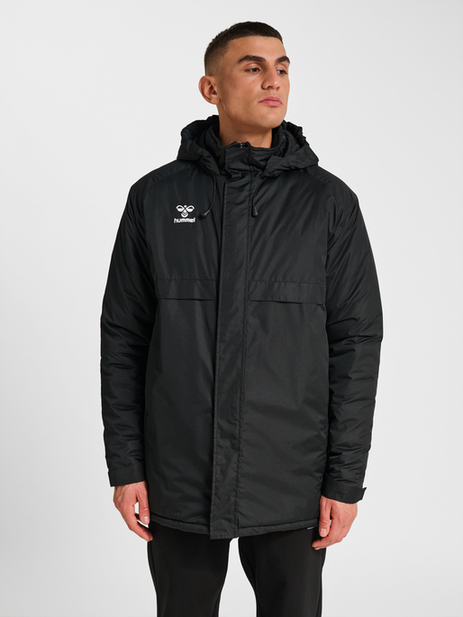 hmlGO PARKA JACKET, BLACK hmlGO PARKA JACKET, BLACK, model