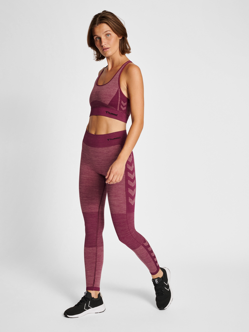 hummel SEAMLESS MID WAIST TIGHTS GRAPE WINE |