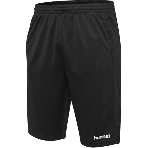 HUMMEL GO POLY BERMUDA SHORTS, BLACK, packshot