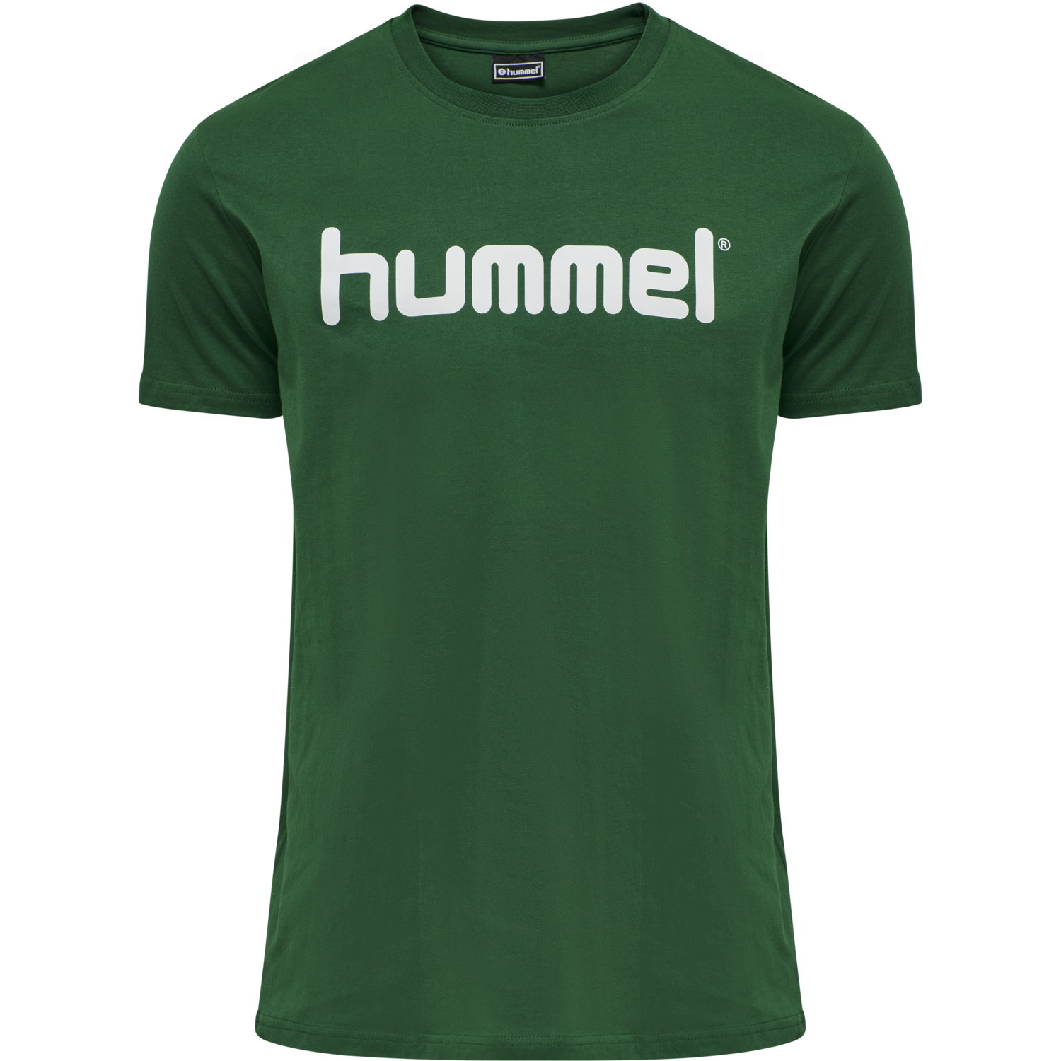 HUMMEL GO COTTON LOGO T-SHIRT S/S, EVERGREEN, packshot