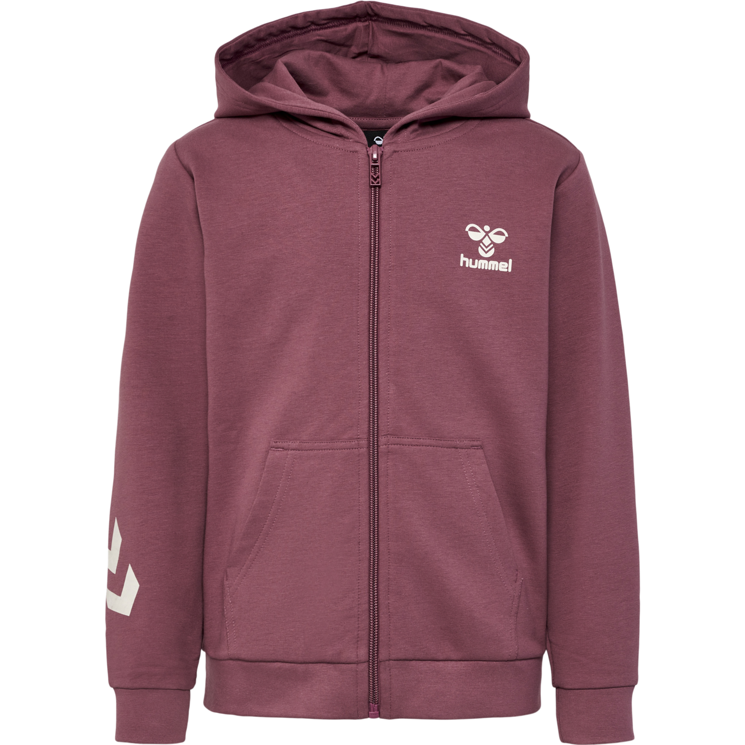 hmlTRECE ZIP HOODIE, ROSE BROWN, packshot