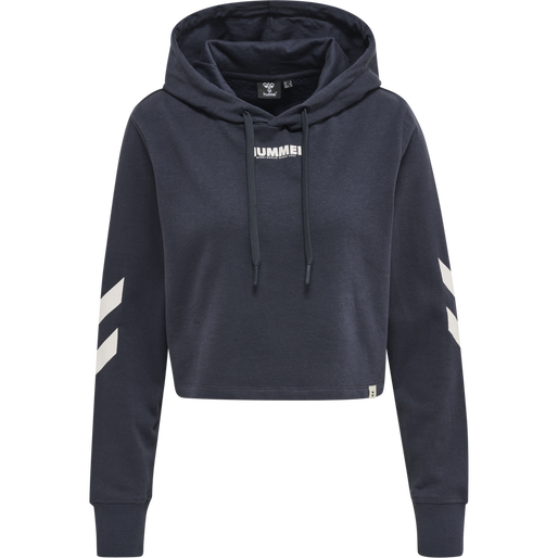 hmlLEGACY WOMAN CROPPED HOODIE, BLUE NIGHTS, packshot