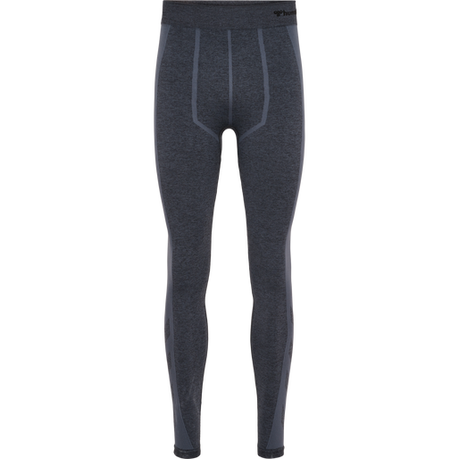 hmlMT JUSTIN SEAMLESS TIGHTS, BLACK/ASPHALT MELANGE hmlMT JUSTIN SEAMLESS TIGHTS, BLACK/ASPHALT MELANGE, packshot