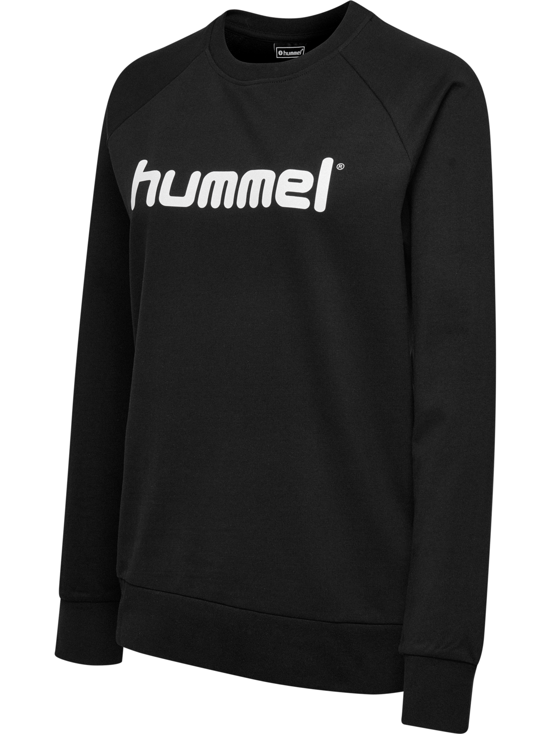 HUMMEL GO COTTON LOGO SWEATSHIRT WOMAN, BLACK, packshot
