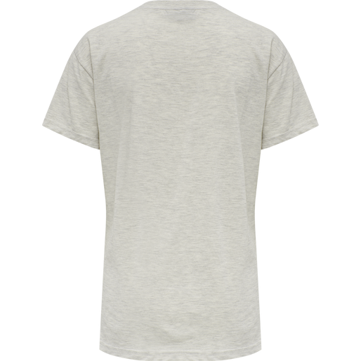 HMLGO COTTON LOGO T-SHIRT WOMAN S/S, EGRET MELANGE, packshot