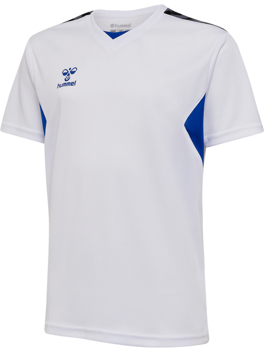 hmlAUTHENTIC PL JERSEY S/S KIDS, WHITE/TRUE BLUE, packshot