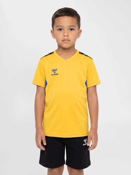 hmlAUTHENTIC PL JERSEY S/S KIDS, SPORTS YELLOW/TRUE BLUE, model