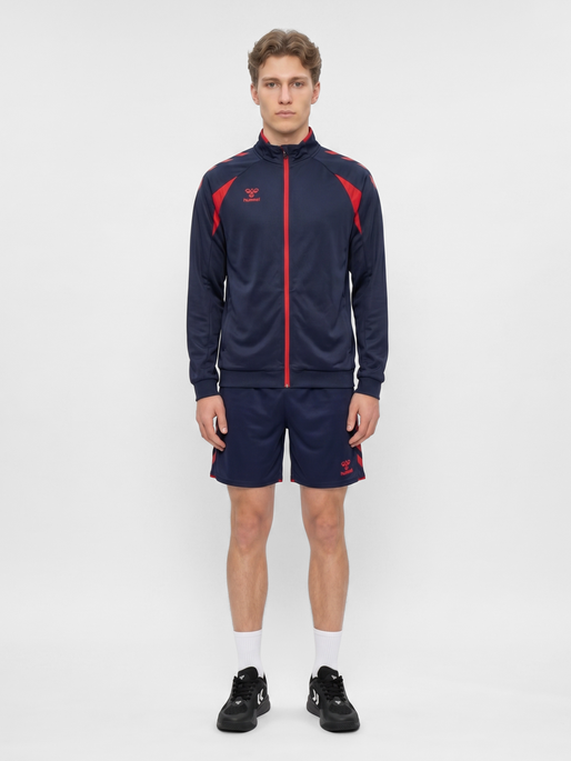 hmlCORE 2.0 TRACK ZIP JACKET, MARINE/TRUE RED, model