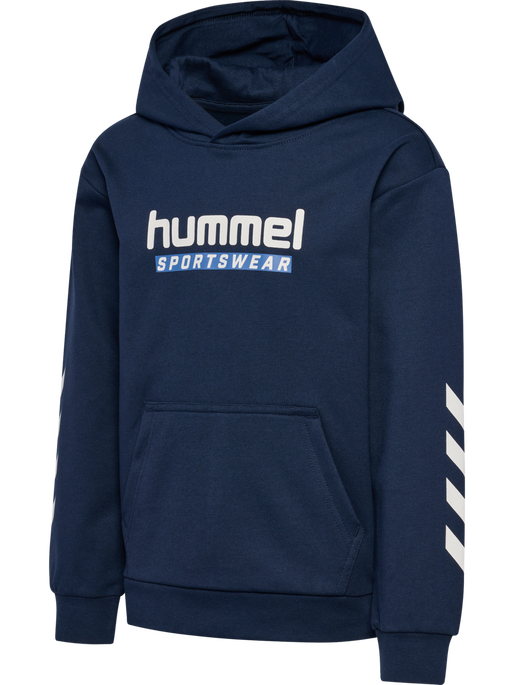 hmlJR LOGO HOODIE, DRESS BLUES hmlJR LOGO HOODIE, DRESS BLUES, packshot