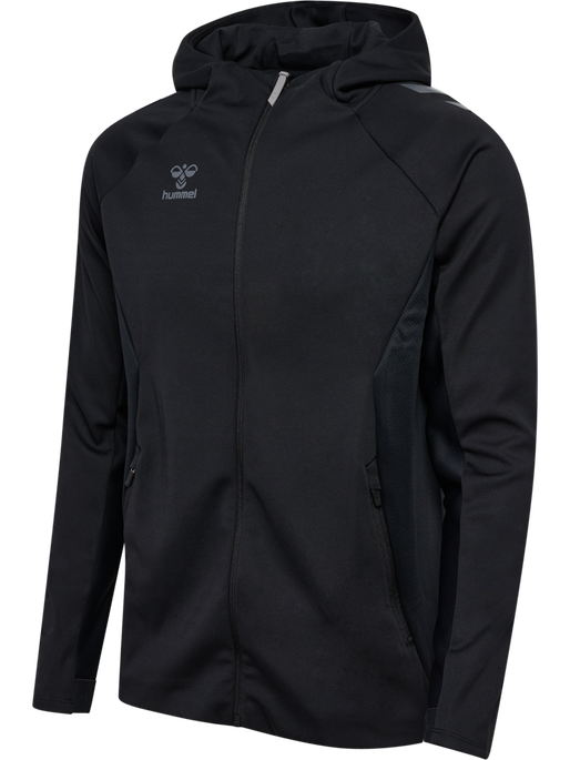 hmlCIMA 2.0 ZIP HOODIE, BLACK hmlCIMA 2.0 ZIP HOODIE, BLACK, packshot