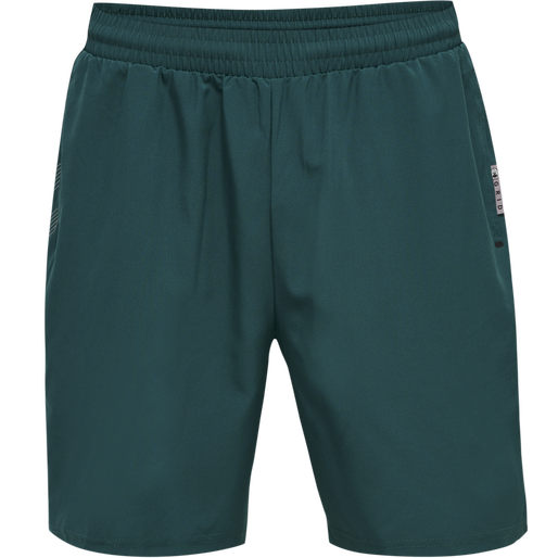 hmlMOVE GRID WOVEN SHORTS, DEEP TEAL, packshot