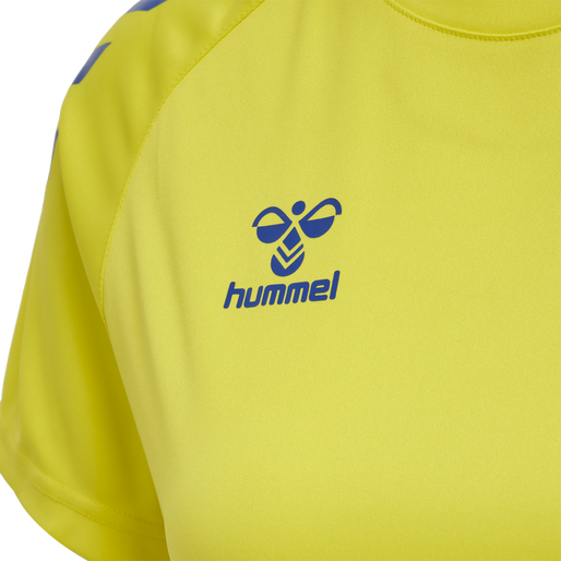 hmlCORE XK CORE POLY TEE  S/S WOMAN, BLAZING YELLOW/TRUE BLUE, packshot