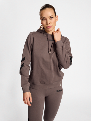 hmlLEGACY WOMAN HOODIE, IRON, model