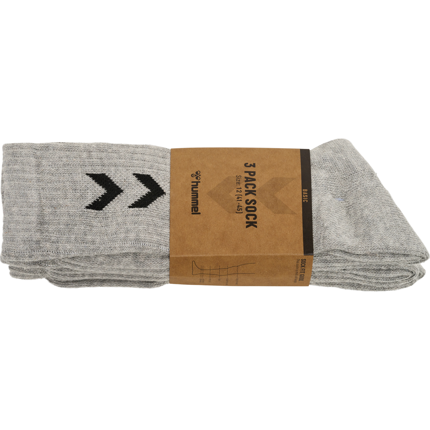 3-Pack Basic Socken, GREY MELANGE, packshot