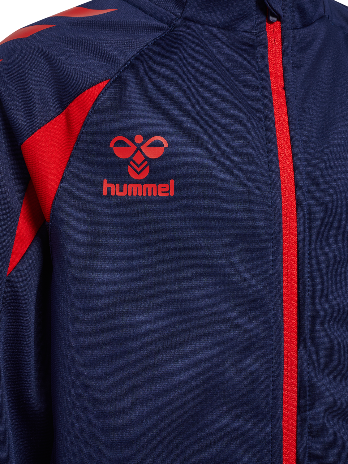 hmlCORE 2.0 TRACK ZIP JACKET KIDS, MARINE/TRUE RED, packshot
