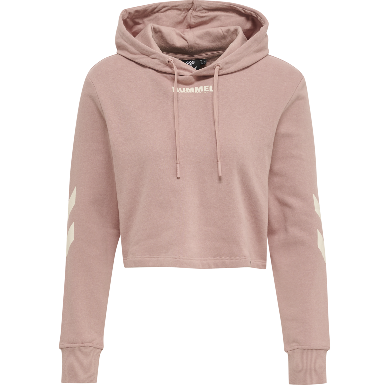 hmlLEGACY WOMAN CROPPED HOODIE, WOODROSE, packshot