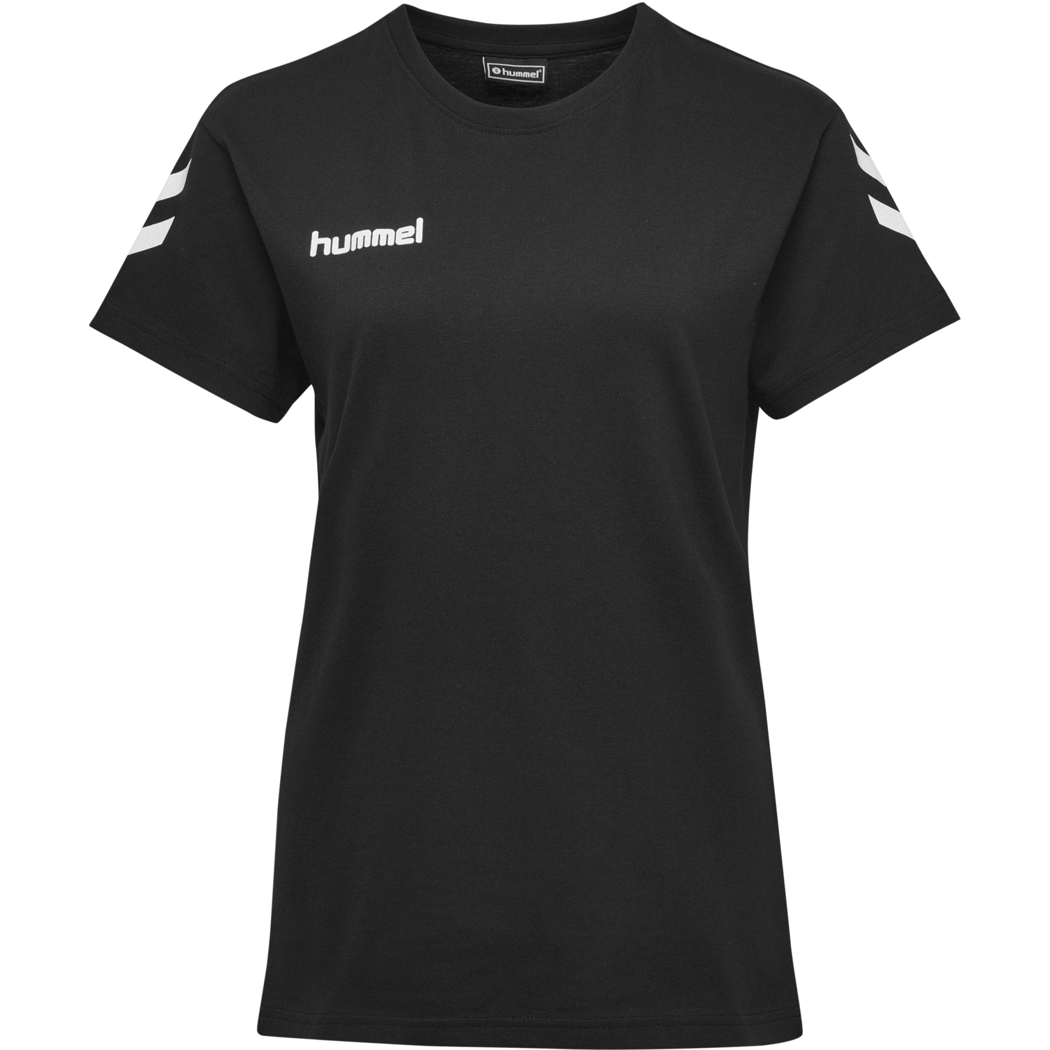 HUMMEL GO COTTON T-SHIRT WOMAN S/S, BLACK, packshot