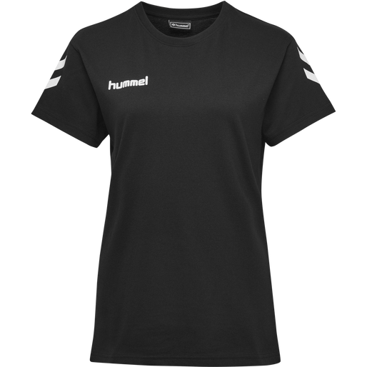 HUMMEL GO COTTON T-SHIRT WOMAN S/S, BLACK, packshot