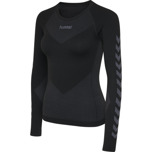 HUMMEL FIRST SEAMLESS JERSEY L/S W, BLACK HUMMEL FIRST SEAMLESS JERSEY L/S W, BLACK, packshot