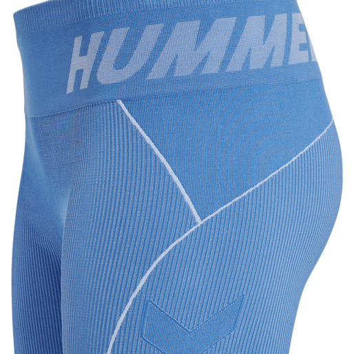 hmlTE CHRISTEL SEAMLESS SHORTS, RIVIERA/BLUE BELL MELANGE, packshot
