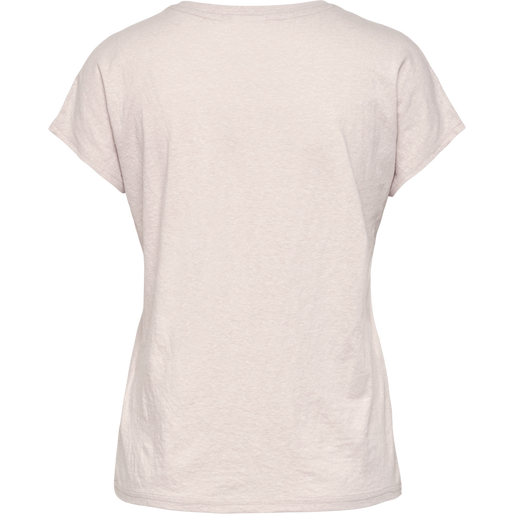 hmlZANDRA T-SHIRT, PUMICE STONE MELANGE, packshot