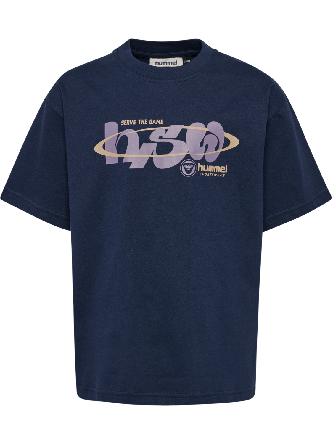 hmlJR LOOSE SET HS GRAPHIC, DRESS BLUES, packshot