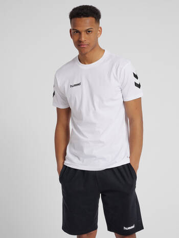 HUMMEL GO COTTON T-SHIRT S/S, WHITE, model