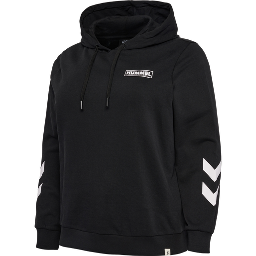 hmlLEGACY WO REGULAR HOODIE PLUS, BLACK, packshot